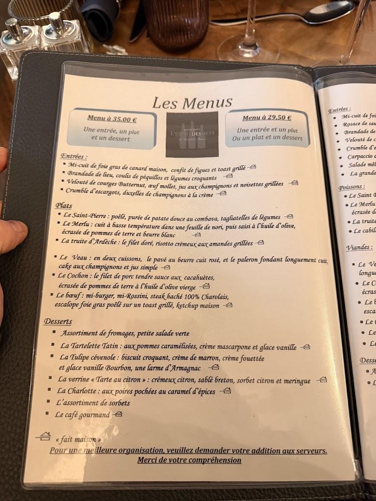 L'Esprit des Mets - Menu Image 3